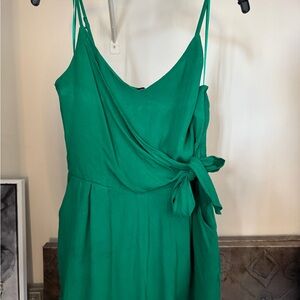 Green Wrap Shorts Romper